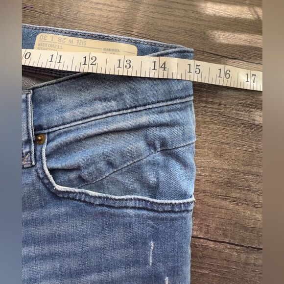 Diesel Getlegg Slim Skinny Low Waist Distressed Jean Size 28 - Picture 8 of 11